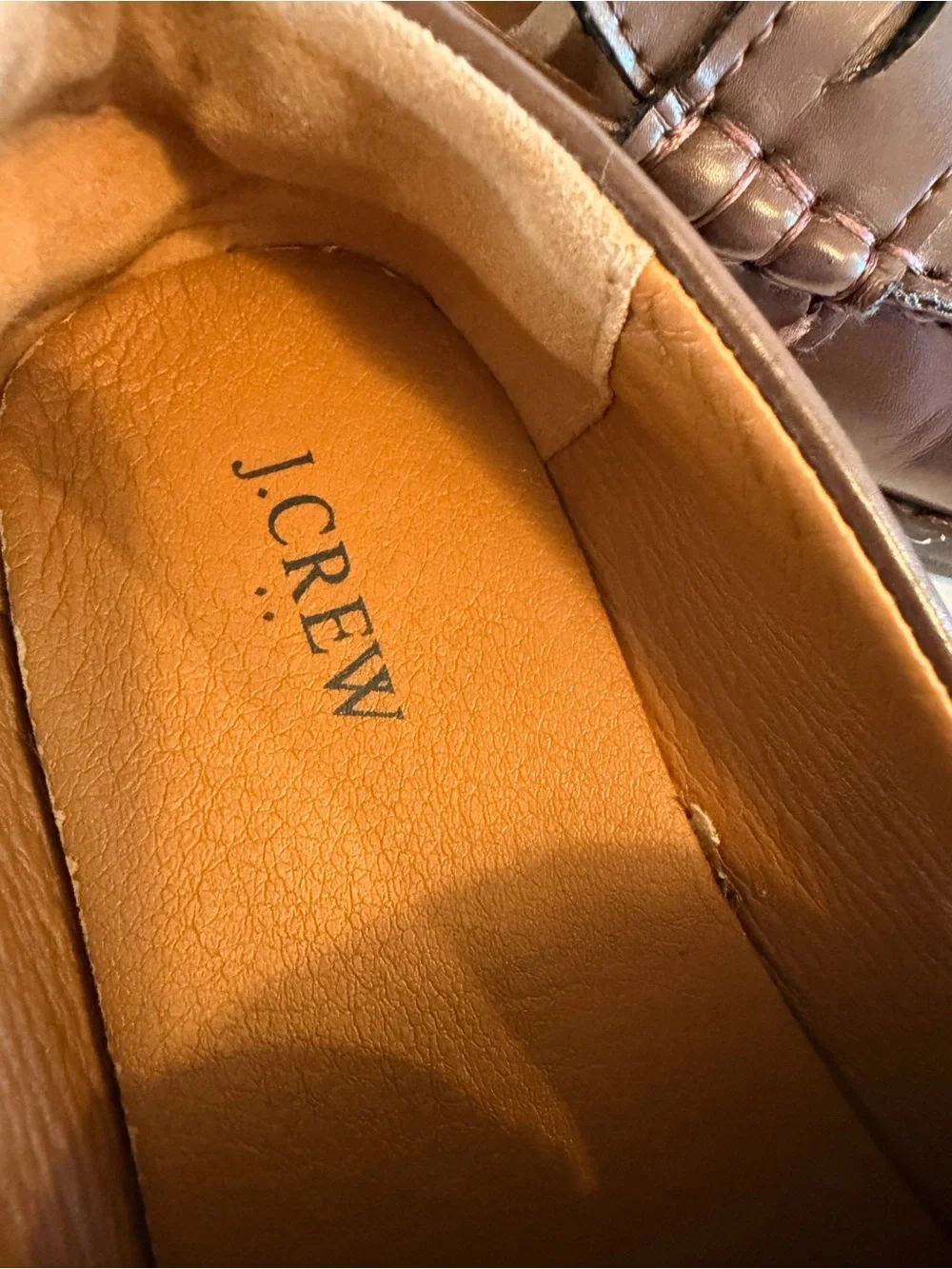 J.Crew Factory Boys Penny Loafers Brown Dress Shoes BO490 EUC Size 2